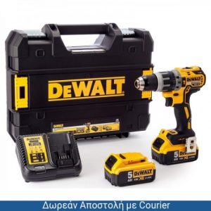 DEWALT ΚΡΟΥΣΤΙΚΟ ΔΡΑΠΑΝΟΚΑΤΣΑΒΙΔΟ BRUSHLESS XR 18V 2x5.0Ah DCD796P2
