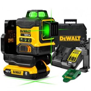 Dewalt Λέιζερ Αυτοαλφαδιαζόμενο 18V XR Πράσινης Προβολής 3×360° 1x2Ah DCLE34031D1